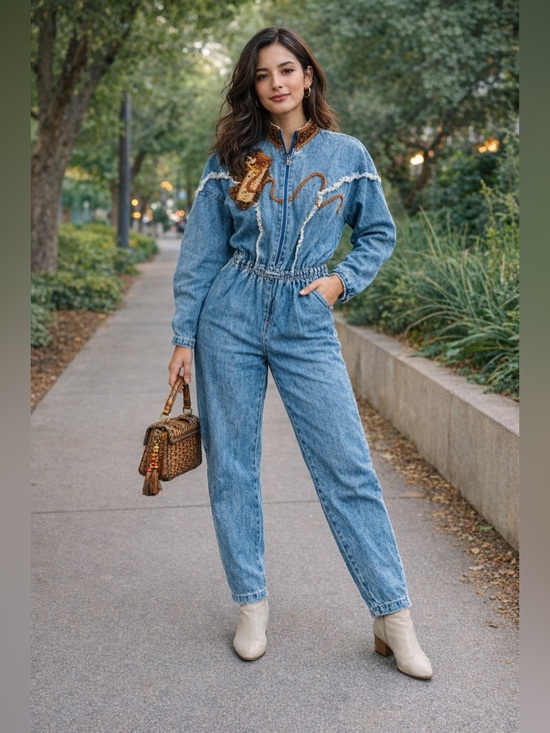 Jaxies Pants - Vintage Y2K Denim Jumpsuit Deadstock Jaxie's W M NWT